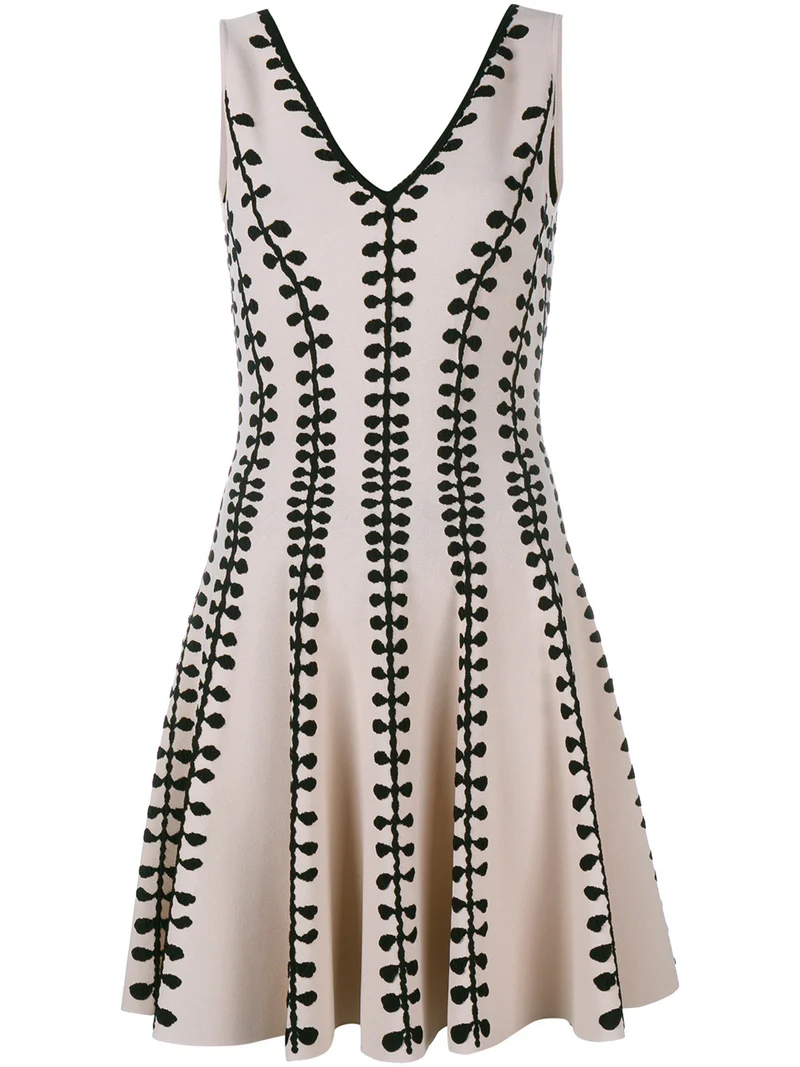 Sleeveless Jacquard Dress