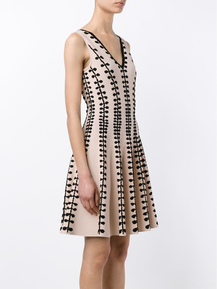 Sleeveless Jacquard Dress